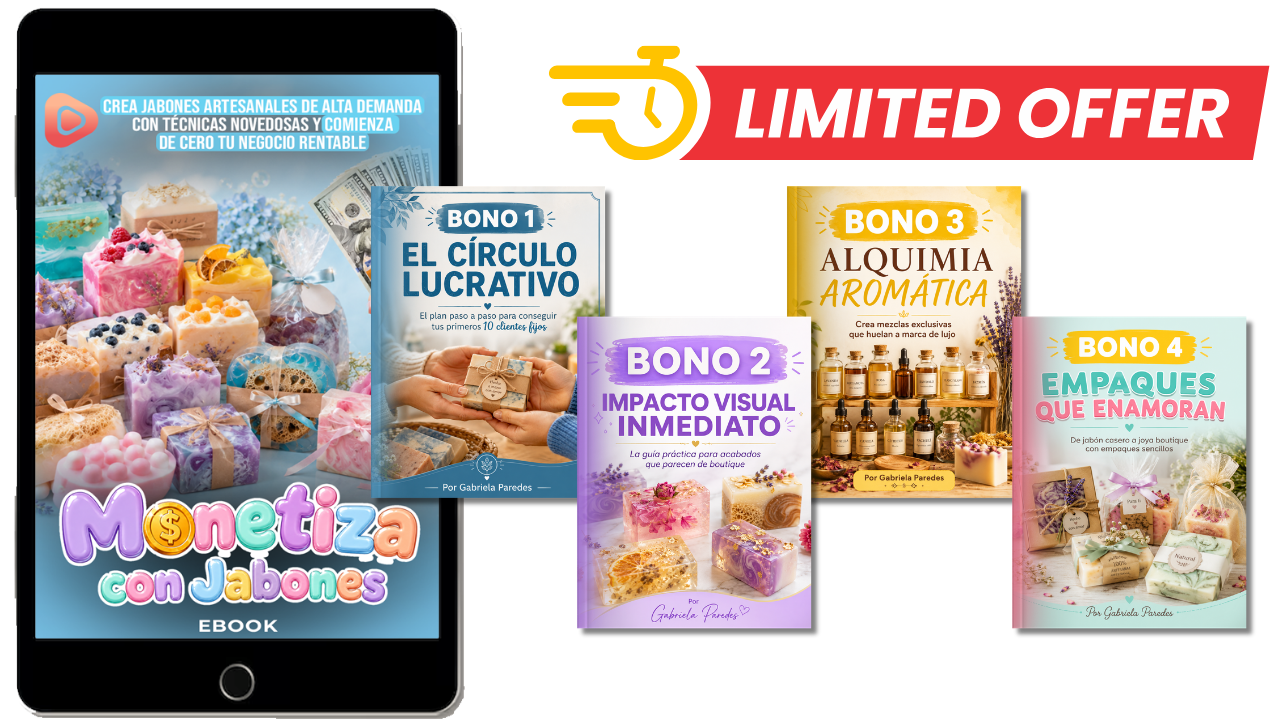 JABONES DE BOUTIQUE EN CASA: Crea Piezas de Lujo sin Experiencia y con Baja Inversión