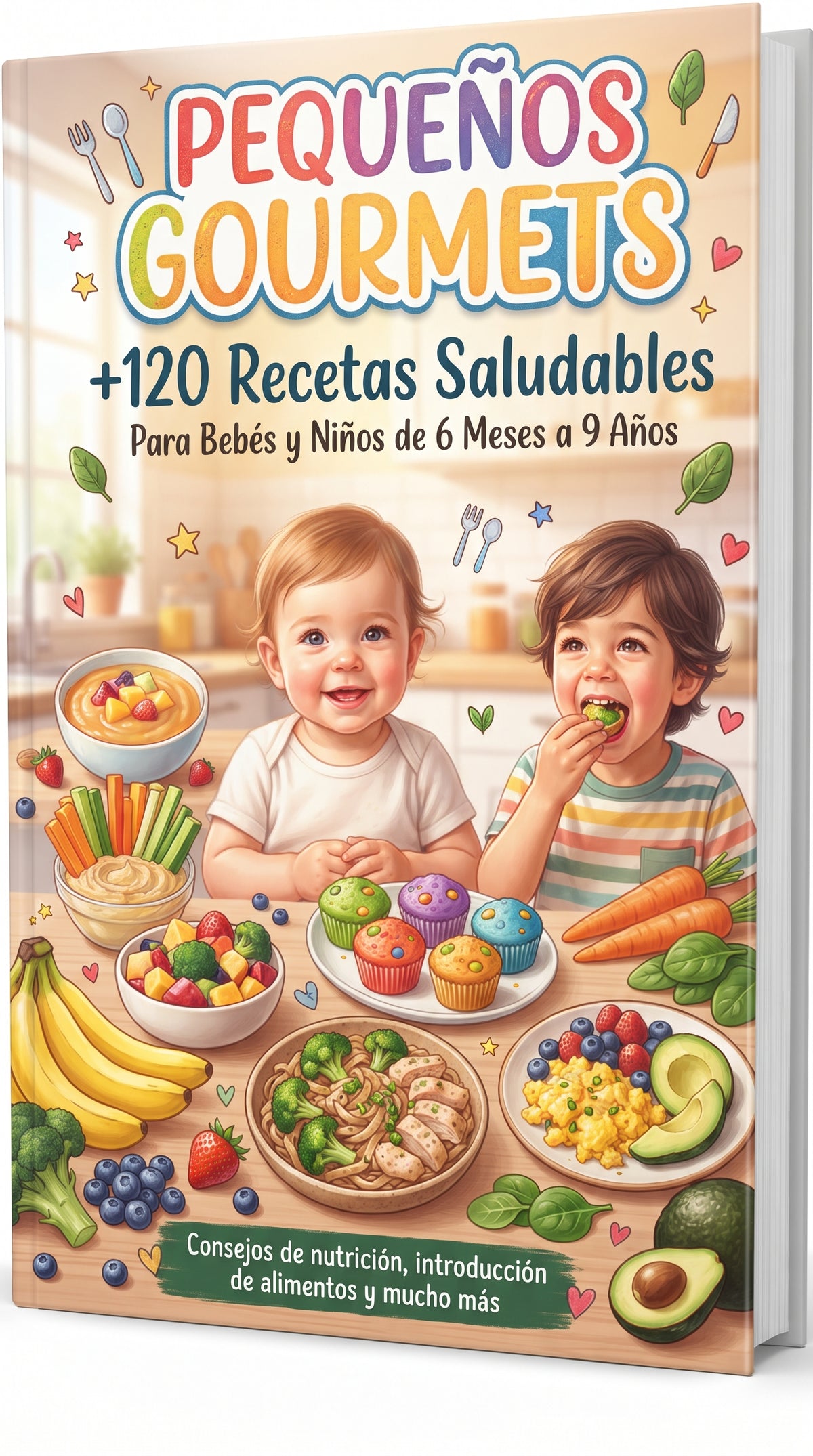 PEQUEÑOS GOURMETS: +120 Recetas Saludables para Bebés y Niños de 6 Meses a 9 Años