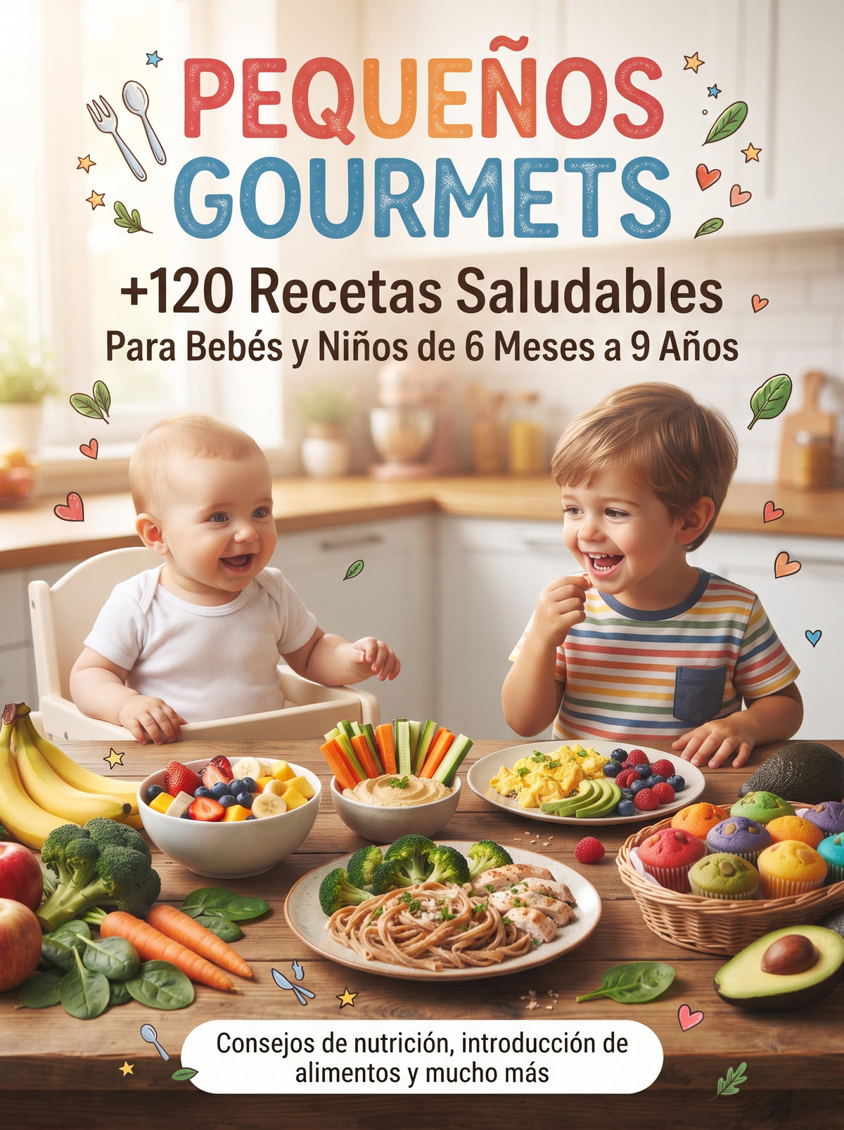 PEQUEÑOS GOURMETS: +120 Recetas Saludables para Bebés y Niños de 6 Meses a 9 Años