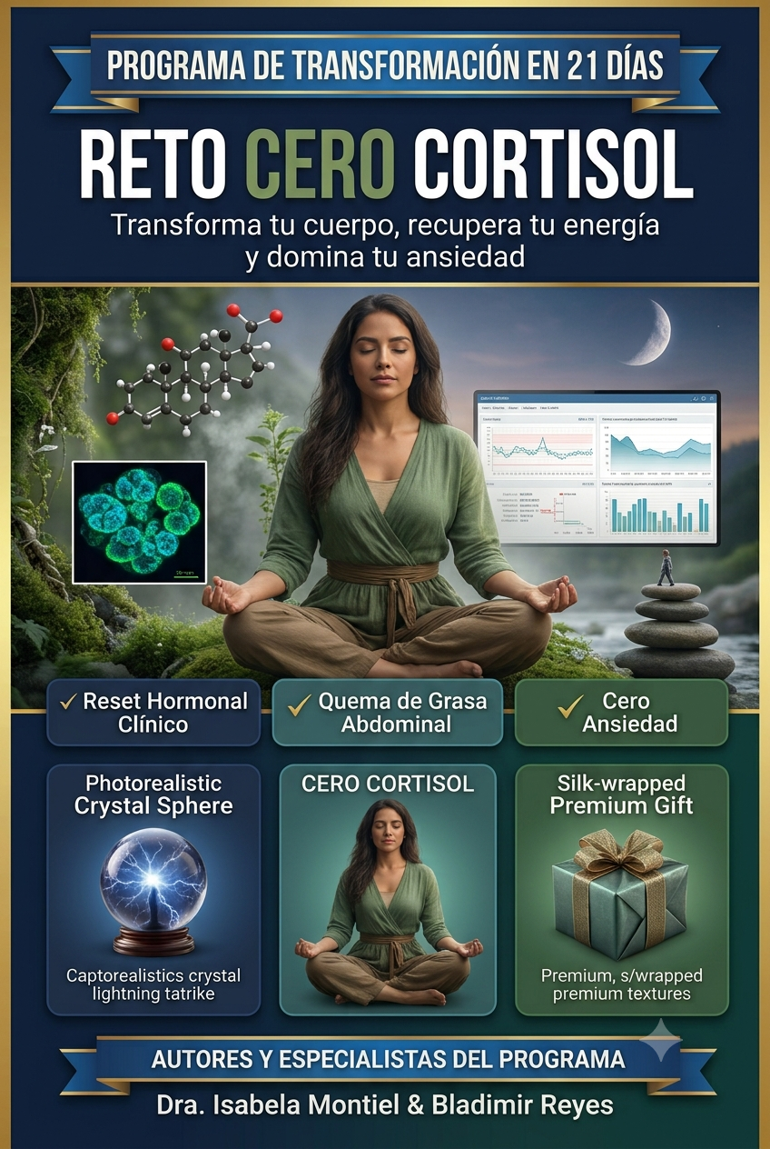 Reto Cero Cortisol: Transforma tu cuerpo, recupera tu energía y domina tu ansiedad - Ebook