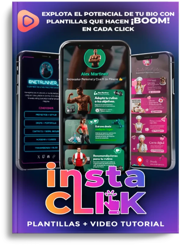 INSTA CLICK —  Perfil de clics Imparables en Instagram- Transforma tu Bio de Instagram en una Máquina de Ventas