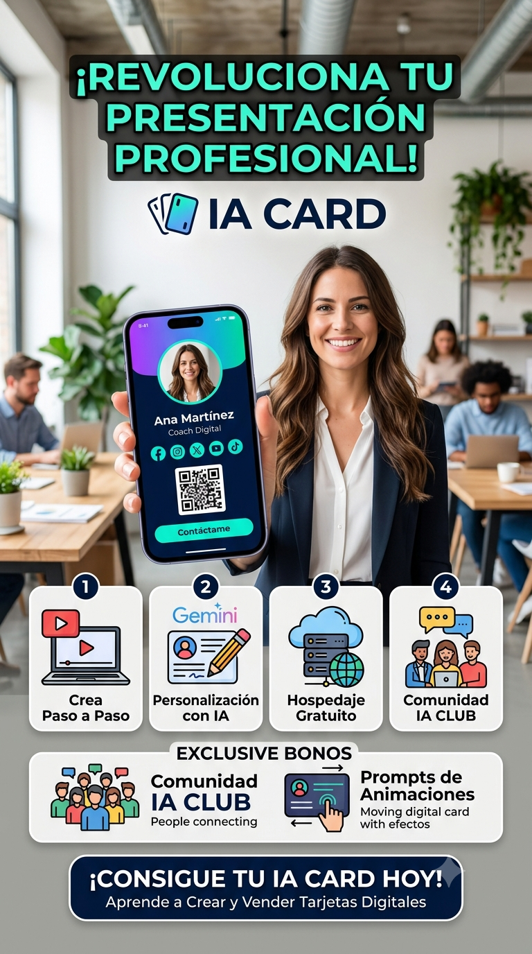 IA CARD Tarjetas Interactivas en Minutos: — Crea tu Tarjeta de Presentación Digital con Inteligencia Artificial