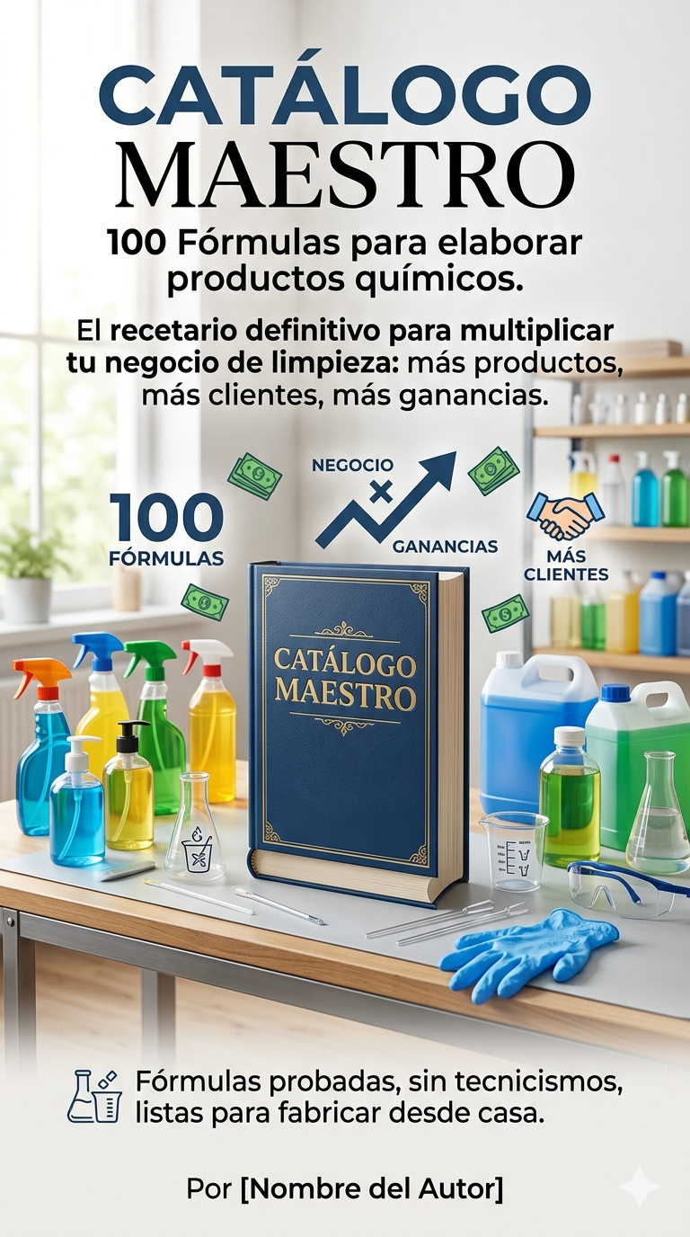100 FÓRMULAS para Elaborar Productos Químicos de limpieza