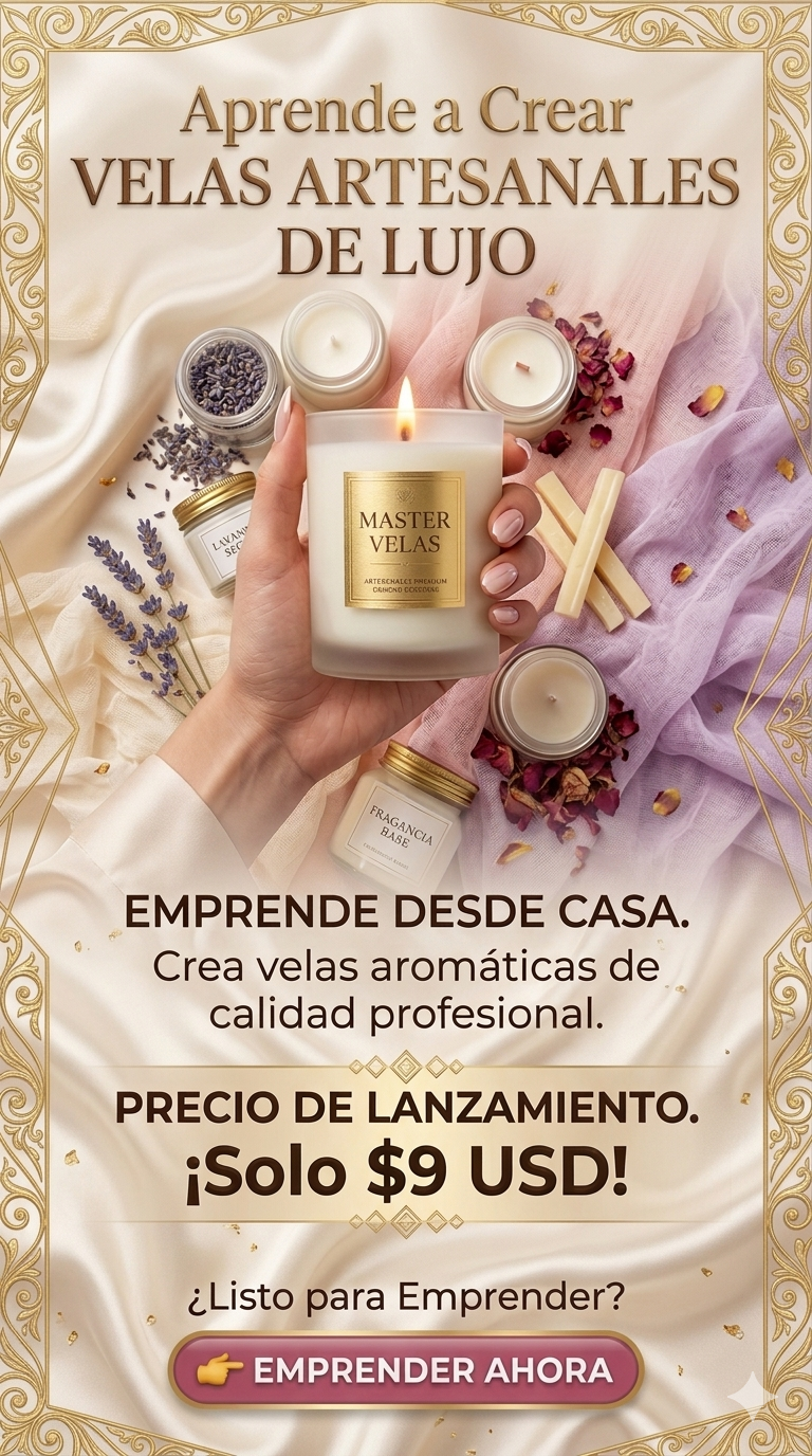 MASTER VELAS: Crea Velas Aromáticas de Lujo y Emprende desde Casa
